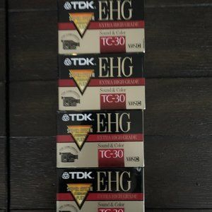 TDK E-HG TC-30 Extra High Grade Premium Camcorder Tapes